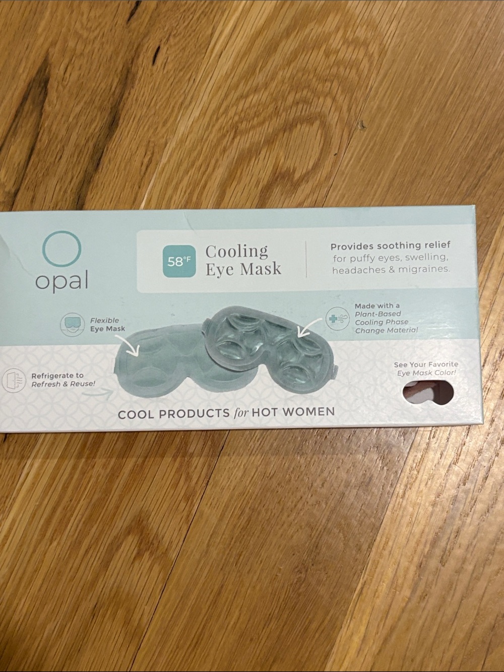 opal 58° Cooling Eye Mask - Seafoam Green